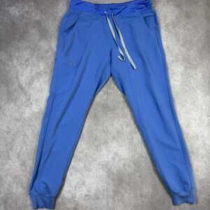 FIGS Technical Collection‎ Zamora Jogger Scrub Pants Women M/T Blue Drawstring